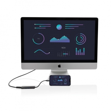 Logotrade mainoslahja tuotekuva: Terra hub HDMI tulolla kierrätetystä alumiinista